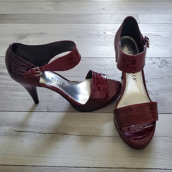 3 pc set WHBM shoes bag and belt ombre croc print - Picture 5 of 6